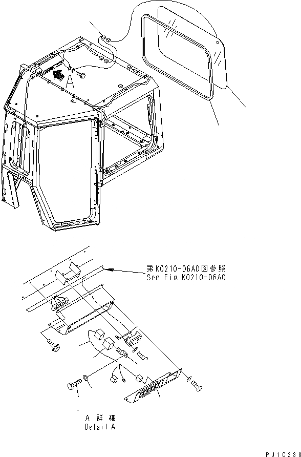 Схема запчастей Komatsu D475A-3-HD - КАБИНА (LAMINATE СТЕКЛА С ПОДОГРЕВ. ЛИНИЯ) (МАТЕРИАЛSUMOTO KOUGYOU)(№89-) ГИДРАВЛИКА