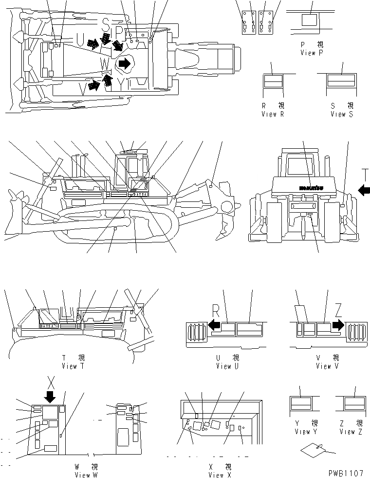 Схема запчастей Komatsu D475A-2 - МАРКИРОВКА (АНГЛ.) (EC СПЕЦ-Я.)(№8-) МАРКИРОВКА¤ ИНСТРУМЕНТ И РЕМКОМПЛЕКТЫ