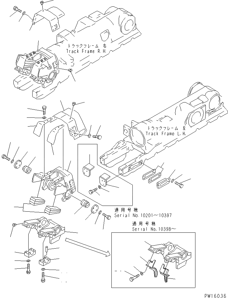 Схема запчастей Komatsu D475A-2 - ВИЛКА И COVER ГУСЕНИЦЫ