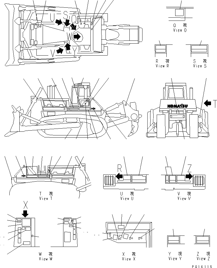 Схема запчастей Komatsu D475A-2 - МАРКИРОВКА (ЯПОН.)(№-7) МАРКИРОВКА¤ ИНСТРУМЕНТ И РЕМКОМПЛЕКТЫ