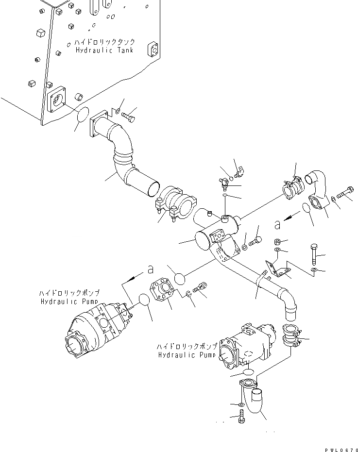 Схема запчастей Komatsu D475A-3 - ГИДР. НАСОС. ВСАСЫВАЮЩАЯ ЛИНИЯ(/) ГИДРАВЛИКА