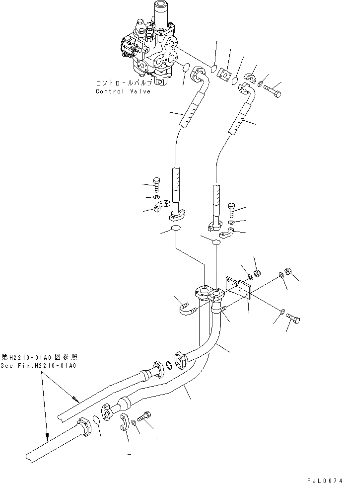 Схема запчастей Komatsu D475A-3 - ПОДЪЕМ. ОТВАЛА ЛИНИЯ (/) ГИДРАВЛИКА