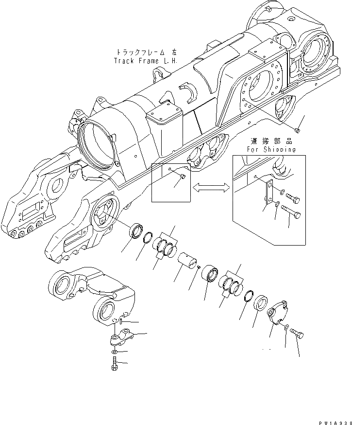 Схема запчастей Komatsu D475A-3 - CARTRIDGE ПАЛЕЦ(№8-) ХОДОВАЯ