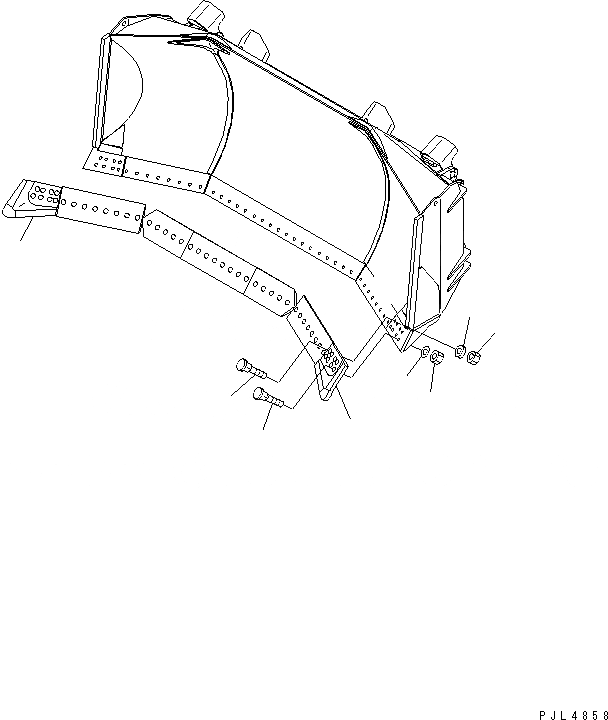 Схема запчастей Komatsu D475A-3 - END BIT (УСИЛ.) (SUPER DOZER) РАБОЧЕЕ ОБОРУДОВАНИЕ