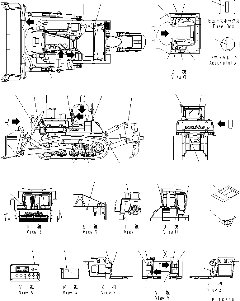 Схема запчастей Komatsu D475A-3 - МАРКИРОВКА (ИСПАНИЯ) (ЕС)(№8-) МАРКИРОВКА