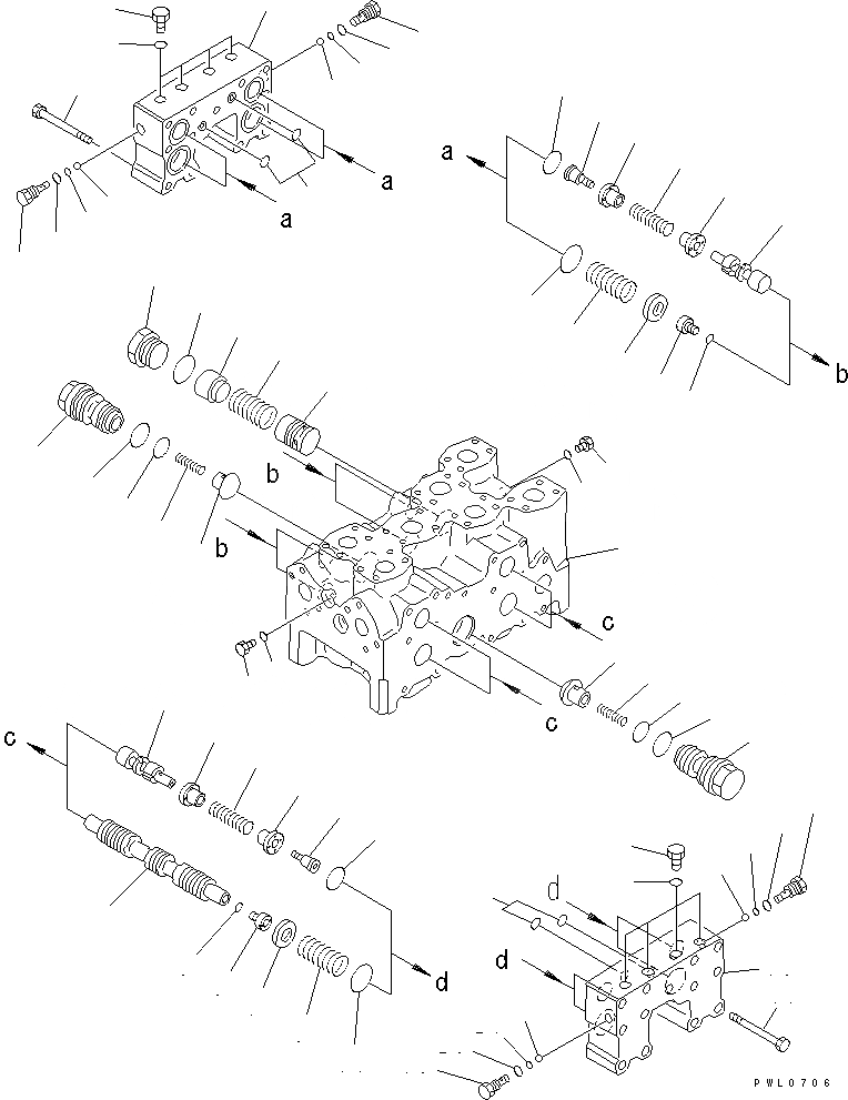 Схема запчастей Komatsu D475A-3 - УПРАВЛЯЮЩ. КЛАПАН (ДЛЯ УПРАВЛ-Е РЫХЛИТЕЛЕМ) ОСНОВН. КОМПОНЕНТЫ И РЕМКОМПЛЕКТЫ