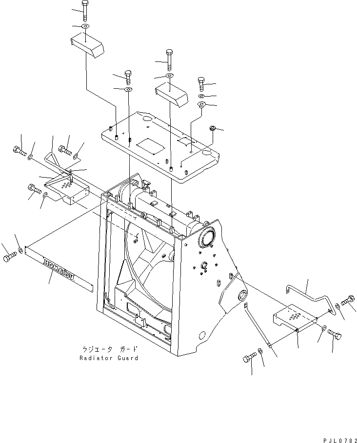Схема запчастей Komatsu D475A-3-SC - ЗАЩИТА РАДИАТОРА (/) ЧАСТИ КОРПУСА