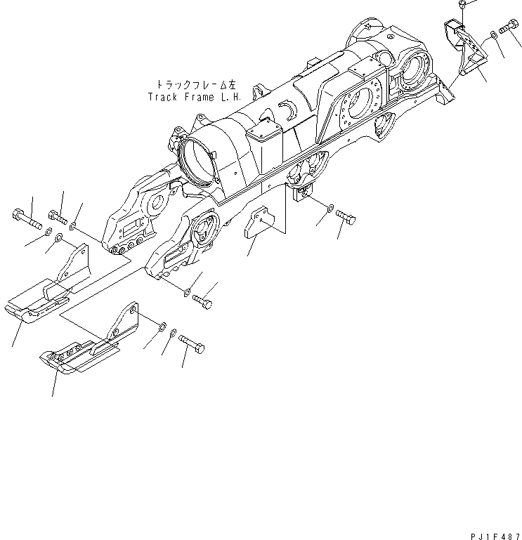 Схема запчастей Komatsu D475A-3-SC - ЗАЩИТА ГУСЕН. РАМЫ (ЛЕВ.) (ДЛЯ ПОЛН. ЗАЩИТА КАТКОВ)(№8-) ХОДОВАЯ