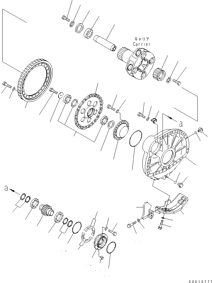 Схема запчастей Komatsu D475A-5 - КОНЕЧНАЯ ПЕРЕДАЧА (ПРАВ.) (/) СИЛОВАЯ ПЕРЕДАЧА И КОНЕЧНАЯ ПЕРЕДАЧА