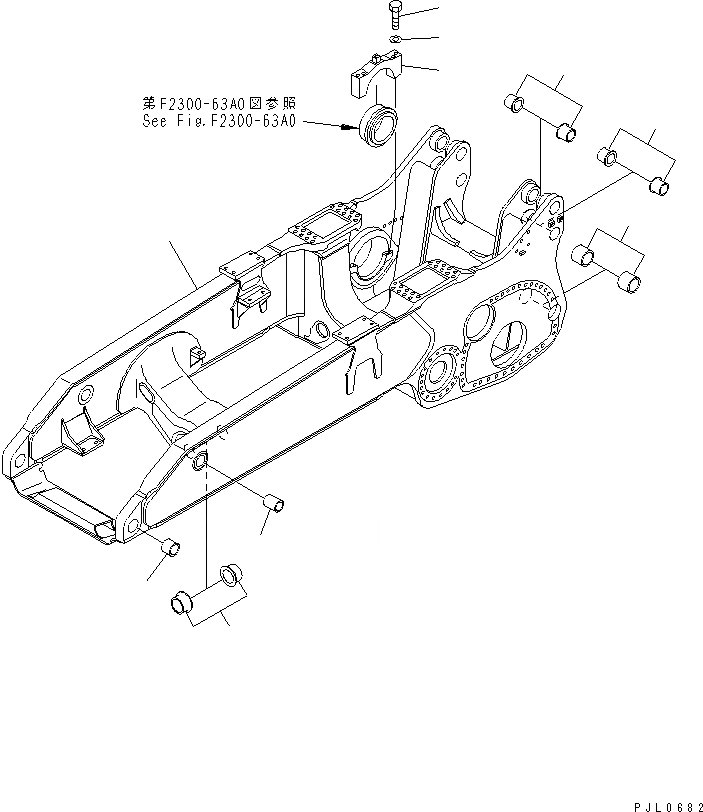 Схема запчастей Komatsu D475A-5 - ОСНОВН. РАМА ОСНОВН. РАМА И КОМПОНЕНТЫ