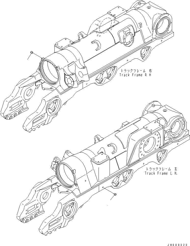 Схема запчастей Komatsu D475A-5 - ГУСЕНИЧНАЯ РАМА (ЗАГЛУШКА) (ДЛЯ DULAL НАКЛОН. PICH DOZER)(№8-) ХОДОВАЯ