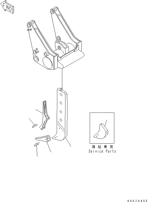 Схема запчастей Komatsu D475A-5 - РЫХЛИТЕЛЬ SHANK И POINT (ДЛЯ ГИГАНТСК. РЫХЛИТ) (GIANT УДЛИНН. ПРОТЕКТОР) РАБОЧЕЕ ОБОРУДОВАНИЕ