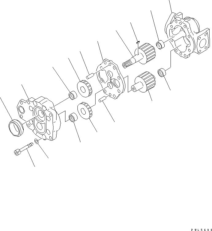 Схема запчастей Komatsu D475A-5 - ПРОДУВОЧН. НАСОС ОСНОВН. КОМПОНЕНТЫ И РЕМКОМПЛЕКТЫ