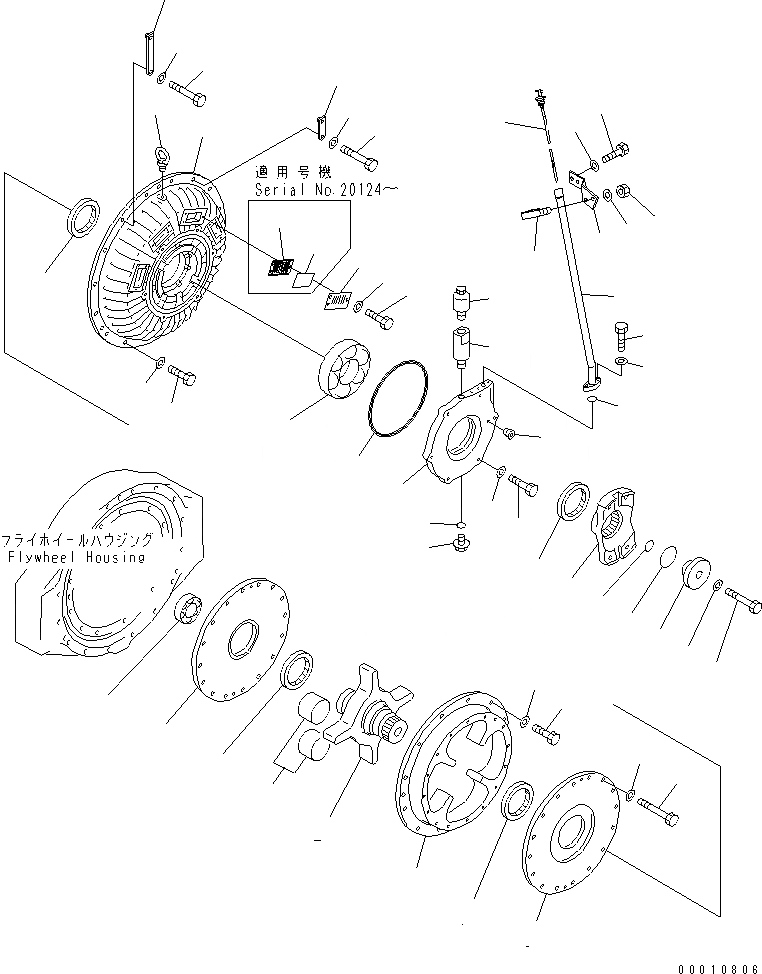 Схема запчастей Komatsu D475A-5 - ДЕМПФЕР КОМПОНЕНТЫ ДВИГАТЕЛЯ