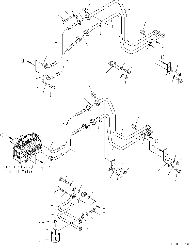 Схема запчастей Komatsu D475A-5 - РЫХЛИТЕЛЬ DELIVERLY ТРУБЫ ЧАСТИ КОРПУСА