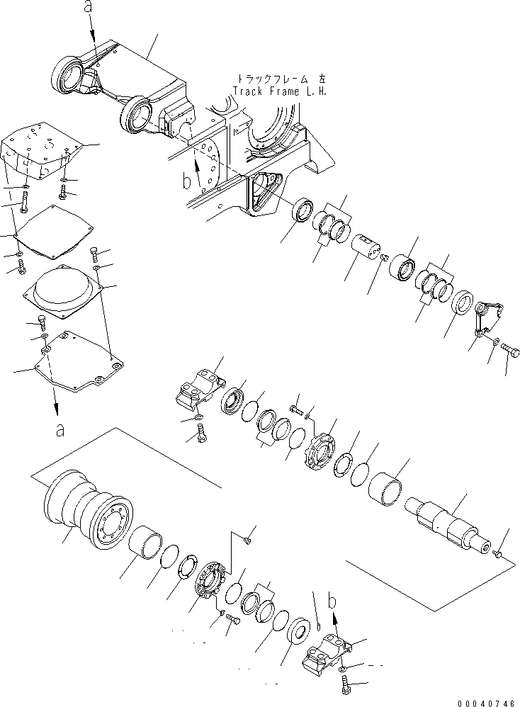 Схема запчастей Komatsu D475A-5 - ЗАДН. ТЕЛЕЖКА И ОПОРНЫЙ КАТОК (ОДИНОЧН.) (ЛЕВ.) (ДЛЯ 8 ОПОРНЫЙ КАТОК)(№88-) ХОДОВАЯ