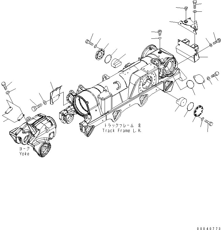 Схема запчастей Komatsu D475A-5 - КРЫШКИ (ЛЕВ.) (ДЛЯ 8 ОПОРНЫЙ КАТОК)(№88-) ХОДОВАЯ