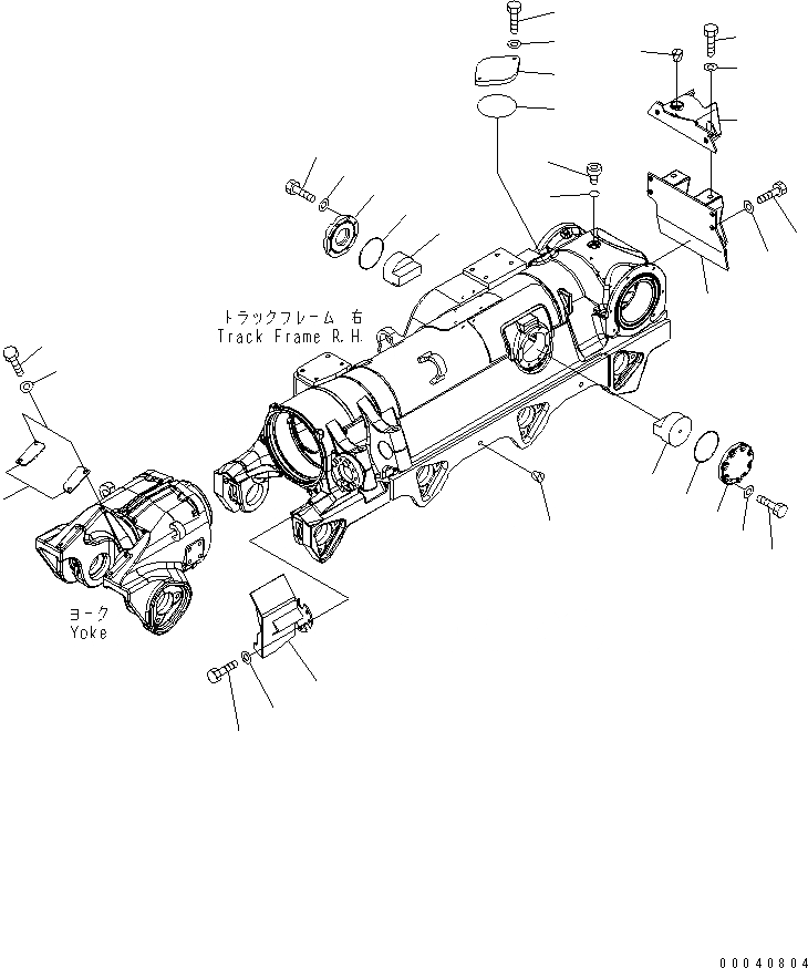 Схема запчастей Komatsu D475A-5 - КРЫШКИ (ПРАВ.) (ДЛЯ 8 ОПОРНЫЙ КАТОК)(№88-) ХОДОВАЯ