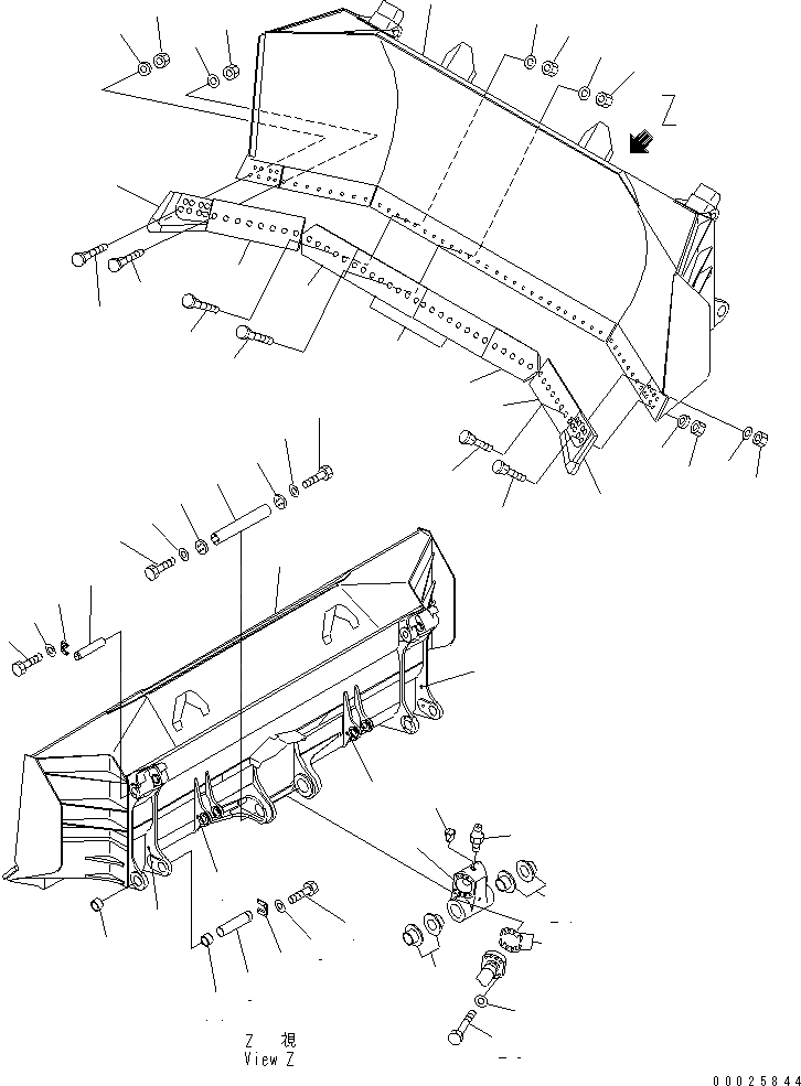 Схема запчастей Komatsu D475A-5 - ОТВАЛ (УГОЛЬН.) РАБОЧЕЕ ОБОРУДОВАНИЕ