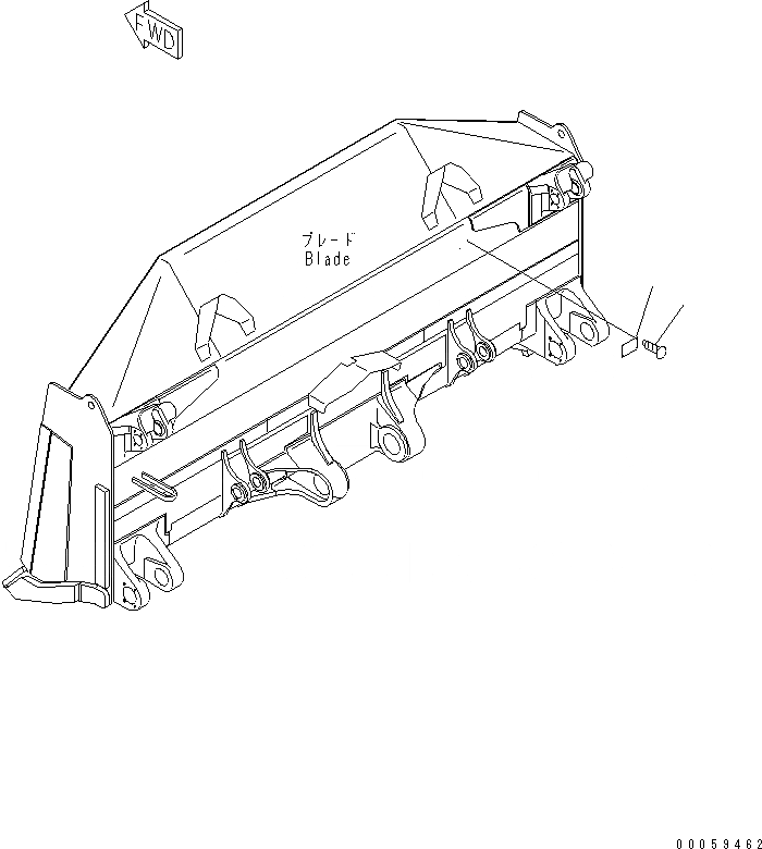 Схема запчастей Komatsu D475A-5 - ПЛАСТИНА (ОТВАЛ) (ЕС.СПЕЦ-Я.)(№-) МАРКИРОВКА