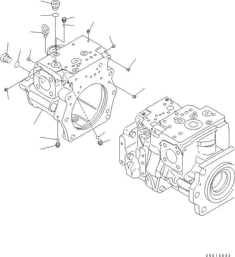 Схема запчастей Komatsu D475A-5 - ПОРШЕНЬ НАСОС (/) ОСНОВН. КОМПОНЕНТЫ И РЕМКОМПЛЕКТЫ