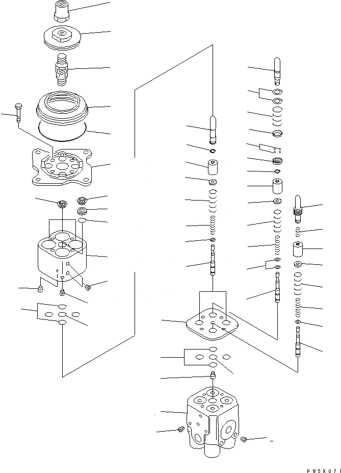 Схема запчастей Komatsu D475A-5 - КЛАПАН PPC(ДЛЯ ОТВАЛ УПРАВЛ-Е) ОСНОВН. КОМПОНЕНТЫ И РЕМКОМПЛЕКТЫ