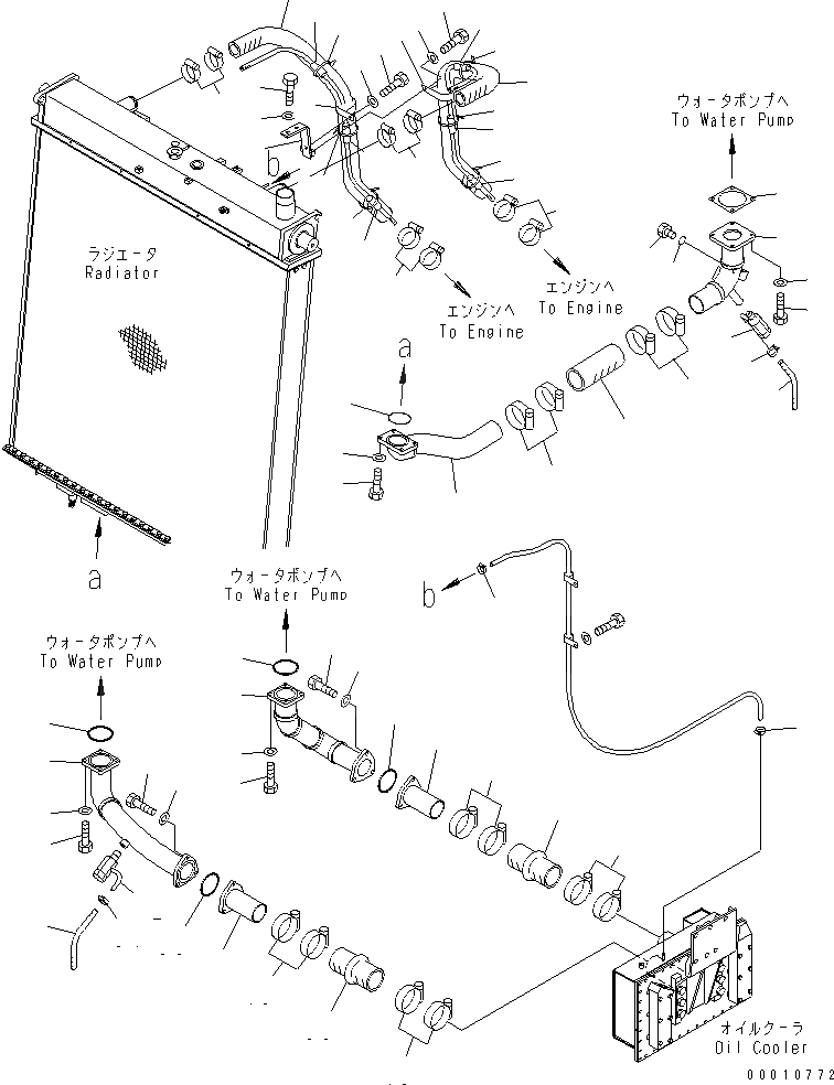 Схема запчастей Komatsu D475A-5 - СИСТЕМА ТРУБ ОХЛАЖДЕНИЯ (/) СИСТЕМА ОХЛАЖДЕНИЯ