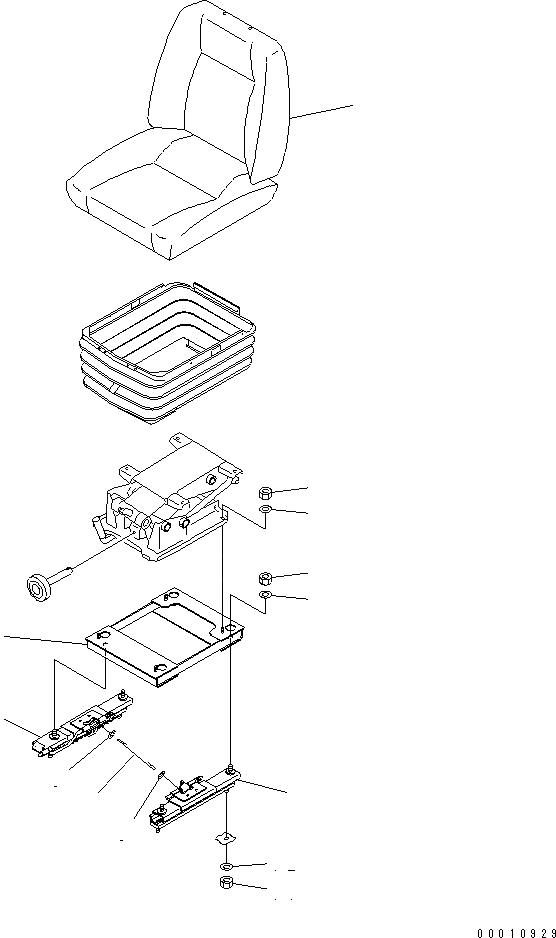 Схема запчастей Komatsu D475A-5 - СИДЕНЬЕ ОПЕРАТОРА (НАКЛОН. ТКАНЕВОЕ СИДЕНЬЕ) КАБИНА ОПЕРАТОРА И СИСТЕМА УПРАВЛЕНИЯ