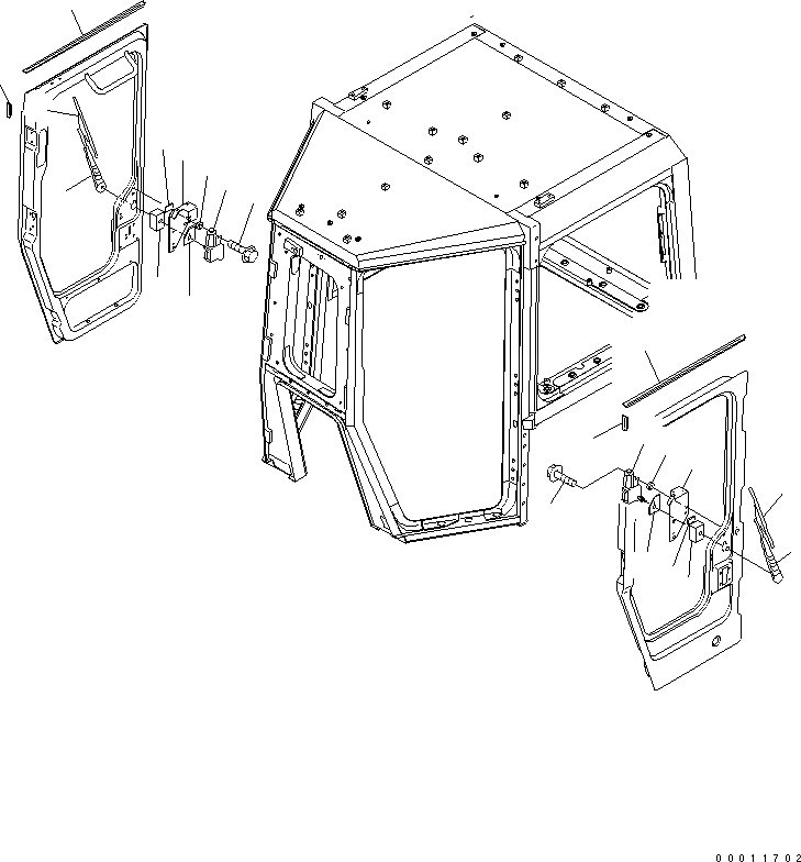Схема запчастей Komatsu D475A-5 - КАБИНА (ДВОРНИКИ ДВЕРИ) КАБИНА ОПЕРАТОРА И СИСТЕМА УПРАВЛЕНИЯ