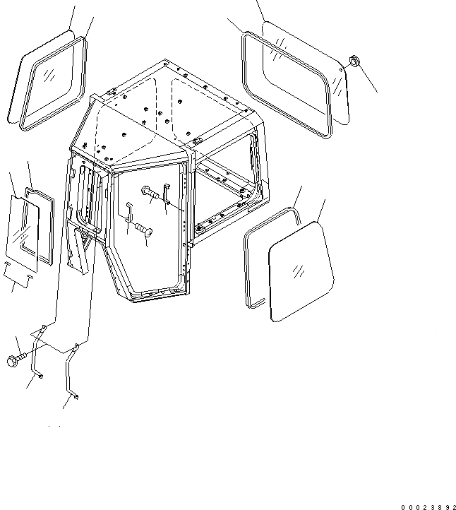 Схема запчастей Komatsu D475A-5 - КАБИНА (ОКНА NO РАМА) КАБИНА ОПЕРАТОРА И СИСТЕМА УПРАВЛЕНИЯ