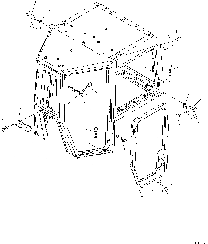 Схема запчастей Komatsu D475A-5 - КАБИНА КРЕПЛЕНИЕ КАБИНА ОПЕРАТОРА И СИСТЕМА УПРАВЛЕНИЯ