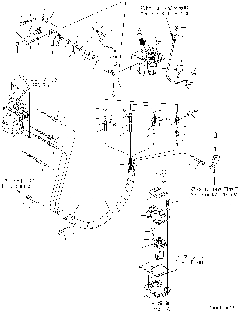 Схема запчастей Komatsu D475A-5 - ОТВАЛ УПРАВЛ-Е (/) (ДЛЯ ОТВАЛ С ДВОЙН. ПЕРЕКОСОМ) КАБИНА ОПЕРАТОРА И СИСТЕМА УПРАВЛЕНИЯ