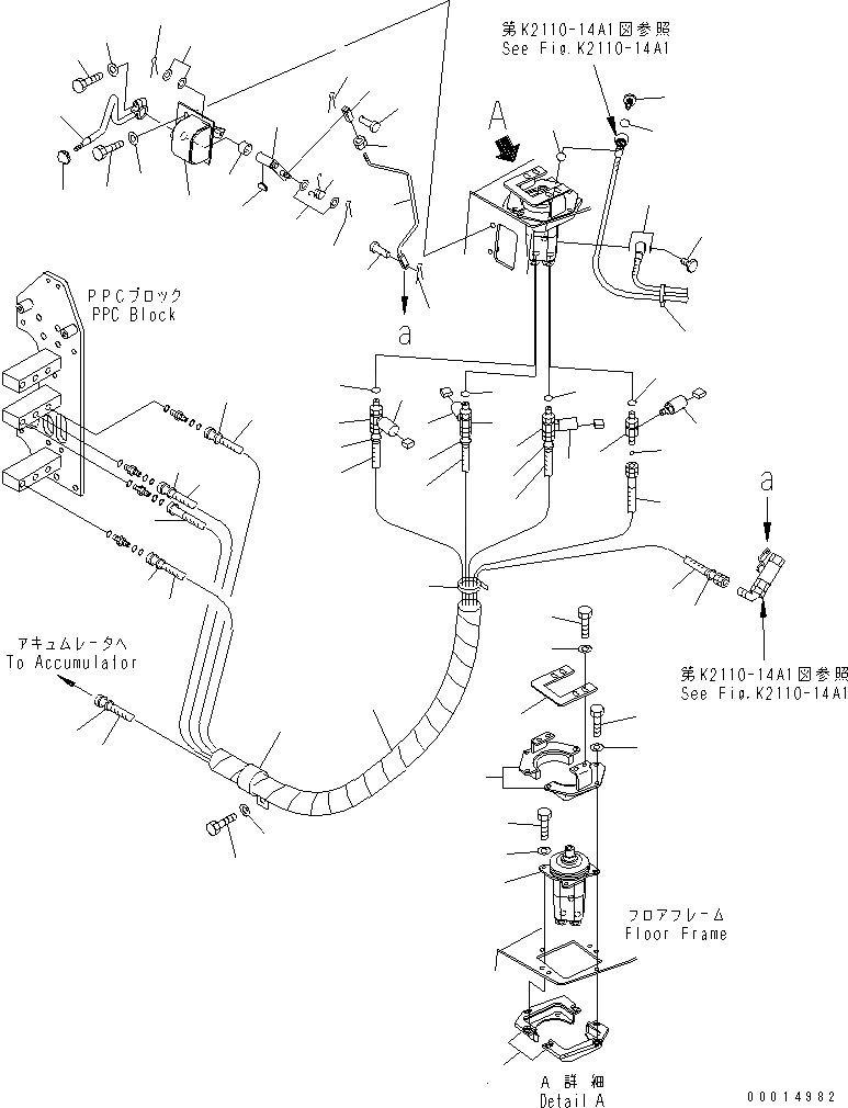 Схема запчастей Komatsu D475A-5 - ОТВАЛ УПРАВЛ-Е (/) (ДЛЯ ОТВАЛА С ПЕРЕКОСОМ)(№-) КАБИНА ОПЕРАТОРА И СИСТЕМА УПРАВЛЕНИЯ