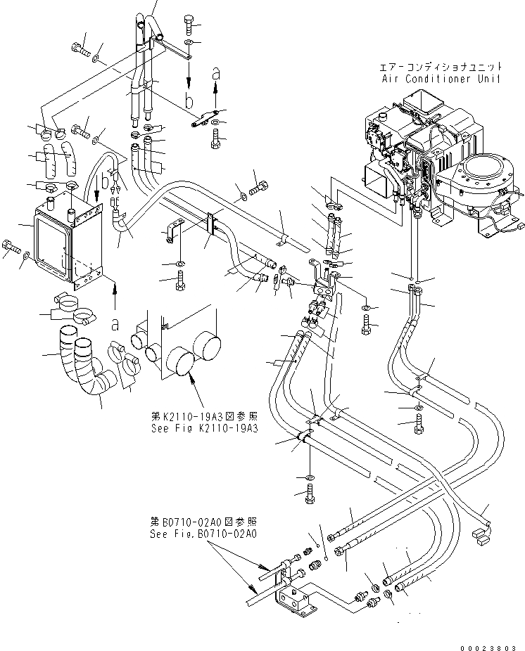 Схема запчастей Komatsu D475A-5 - КОНДИЦ. ВОЗДУХА PIPNG (ДОПОЛН. ОБОГРЕВАТ) КАБИНА ОПЕРАТОРА И СИСТЕМА УПРАВЛЕНИЯ