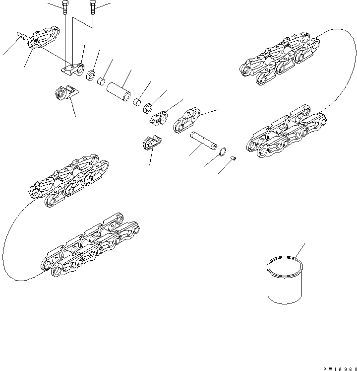 Схема запчастей Komatsu D475A-5 - ГУСЕН. ЦЕПЬ (LUBLICATE ТИП) (С WКРОМКА RING) (МАЧТАER LIMK PLACE ТИП) ОСНОВН. КОМПОНЕНТЫ И РЕМКОМПЛЕКТЫ