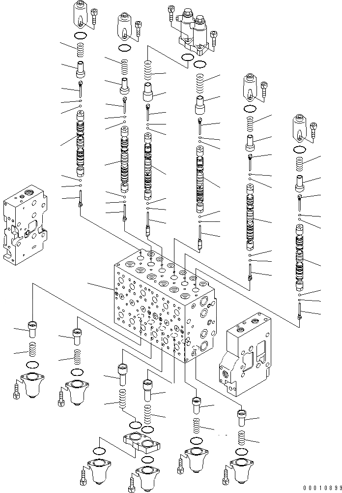 Схема запчастей Komatsu D475A-5 - ОСНОВН. КЛАПАН (/) ОСНОВН. КОМПОНЕНТЫ И РЕМКОМПЛЕКТЫ