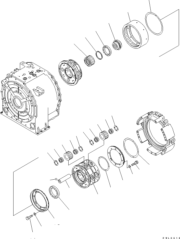 Схема запчастей Komatsu D475A-5A - ТРАНСМИССИЯ (/) (НЕСУЩИЙ ЭЛЕМЕНТ (/)) СИЛОВАЯ ПЕРЕДАЧА И КОНЕЧНАЯ ПЕРЕДАЧА