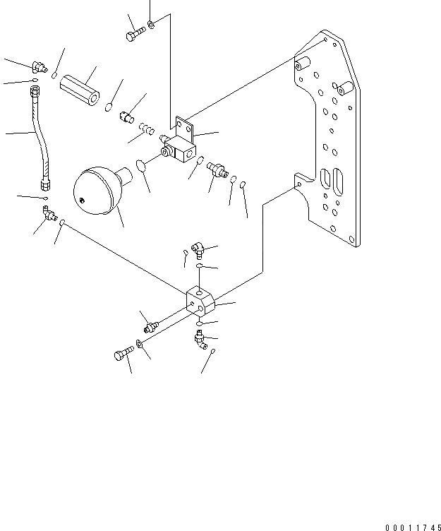 Схема запчастей Komatsu D475A-5A - КЛАПАН PPCАККУМУЛЯТОР ТРУБЫ ЧАСТИ КОРПУСА
