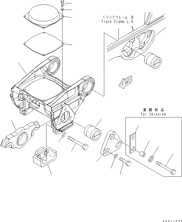 Схема запчастей Komatsu D475A-5A - ТЕЛЕЖКА (ЛЕВ.) (2) ХОДОВАЯ