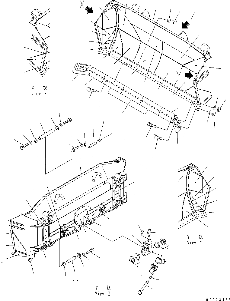 Схема запчастей Komatsu D475A-5A - ОТВАЛ (УСИЛ. И SUPER DOZER) РАБОЧЕЕ ОБОРУДОВАНИЕ