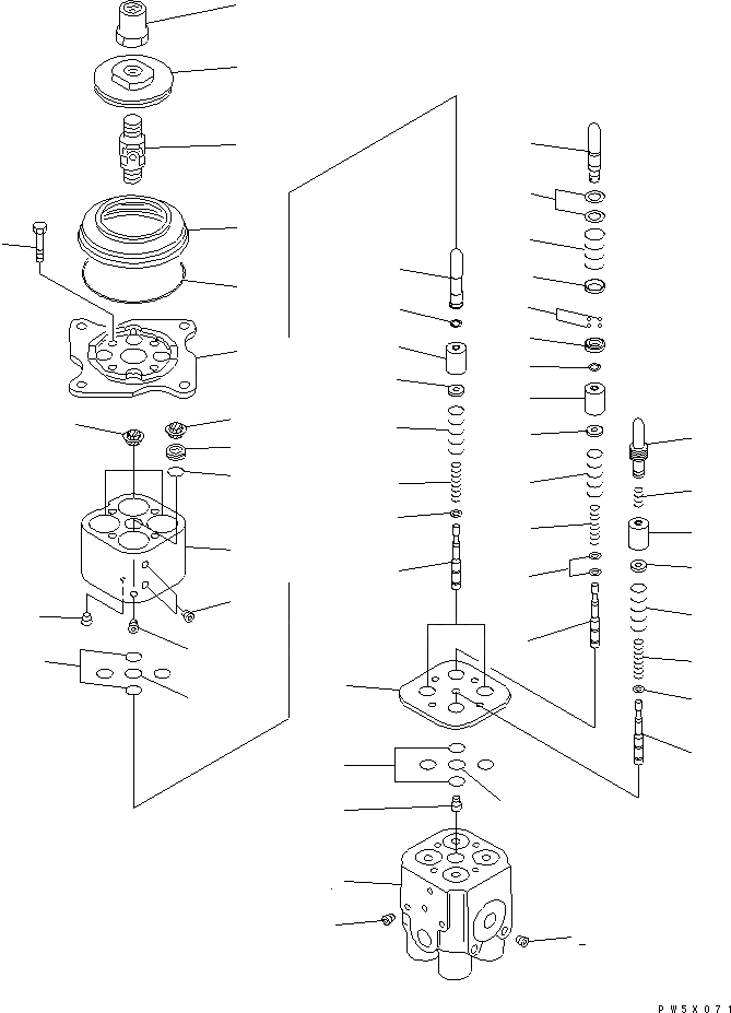 Схема запчастей Komatsu D475A-5A - КЛАПАН PPC(ДЛЯ ОТВАЛ УПРАВЛ-Е) ОСНОВН. КОМПОНЕНТЫ И РЕМКОМПЛЕКТЫ