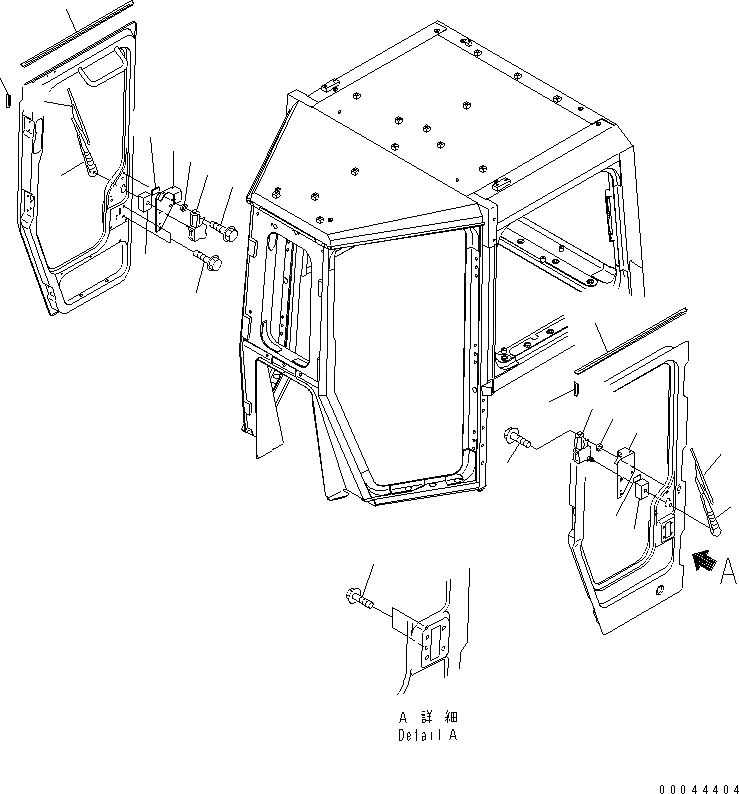 Схема запчастей Komatsu D475A-5E0 - КАБИНА (ДВОРНИКИ ДВЕРИ) КАБИНА ОПЕРАТОРА И СИСТЕМА УПРАВЛЕНИЯ