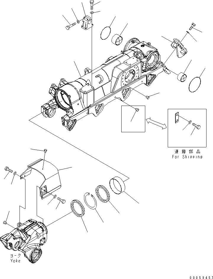 Схема запчастей Komatsu D475A-5E0 - ГУСЕНИЧНАЯ РАМА (ЛЕВ.) (ПОЛН. ЗАЩИТА КАТКОВ)(№-) ХОДОВАЯ