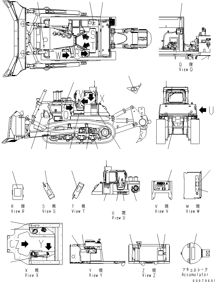 Схема запчастей Komatsu D475A-5E0 - МАРКИРОВКА (КИТАЙ) (ДЛЯ EXTRA ПЛОХ. ТОПЛИВО) МАРКИРОВКА