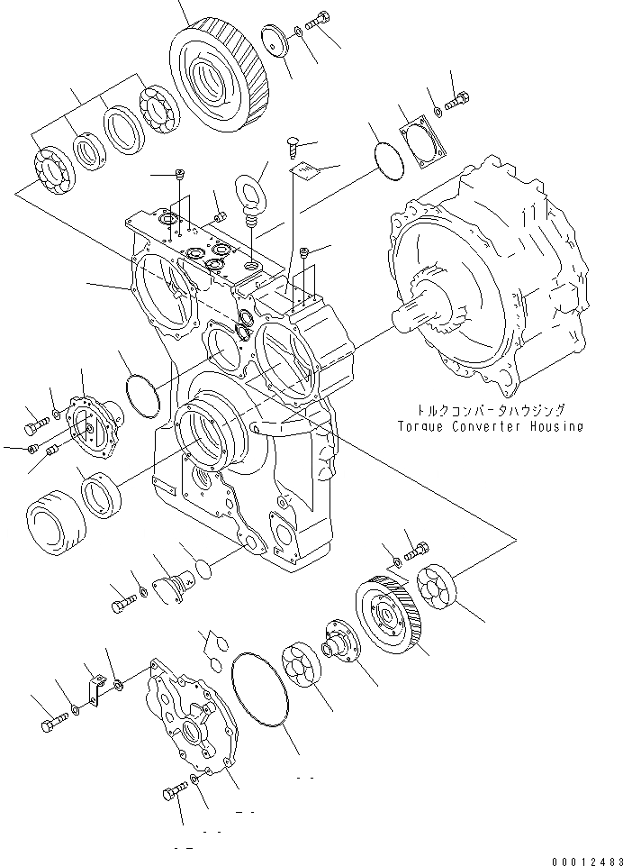 Схема запчастей Komatsu D475A-5E0 - МЕХ-М ОТБОРА МОЩНОСТИ (/) СИЛОВАЯ ПЕРЕДАЧА И КОНЕЧНАЯ ПЕРЕДАЧА