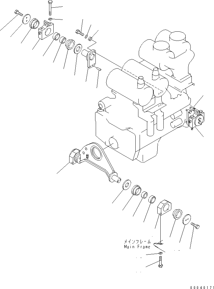 Схема запчастей Komatsu D475ASD-5E0 - КРЕПЛЕНИЕ ДВИГАТЕЛЯ КОМПОНЕНТЫ ДВИГАТЕЛЯ