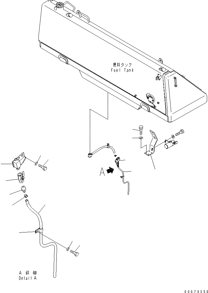 Схема запчастей Komatsu D475ASD-5E0 - ТОПЛИВН. ЛИНИЯ (ЗАДН. ТОПЛИВН. ЛИНИЯ) ТОПЛИВН. БАК. AND КОМПОНЕНТЫ