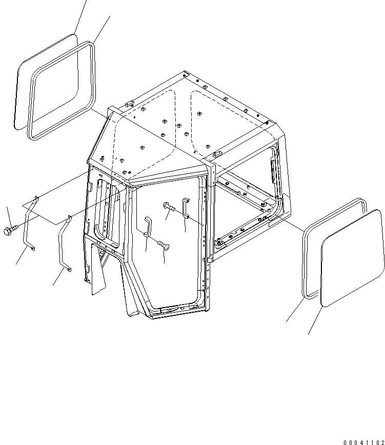 Схема запчастей Komatsu D475ASD-5E0 - КАБИНА (СДВИЖН. ОКНА) (/) (ФИКС. БОКОВ. ОКНАS) КАБИНА ОПЕРАТОРА И СИСТЕМА УПРАВЛЕНИЯ
