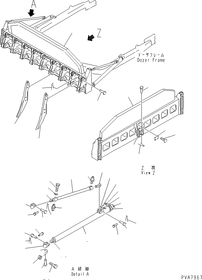 Схема запчастей Komatsu D50A-17 - ANGLE RAKE ОТВАЛ ОПЦИОННЫЕ КОМПОНЕНТЫ