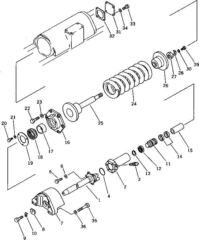 Схема запчастей Komatsu D50A-17 - ПРУЖИНА ГУСЕНИЦЫ